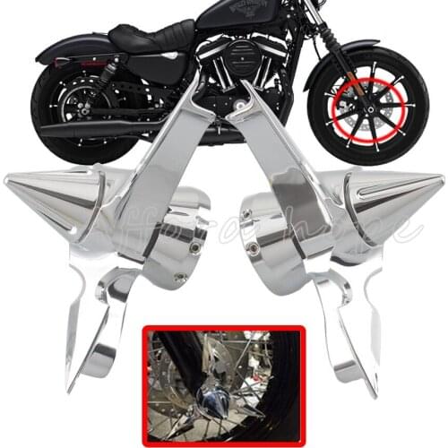 1pair ABS Plastic Chrome Front Spun Blade Spinning Axle Caps Bolt Nuts Cover for Harley Dyna Softail Touring XL XG