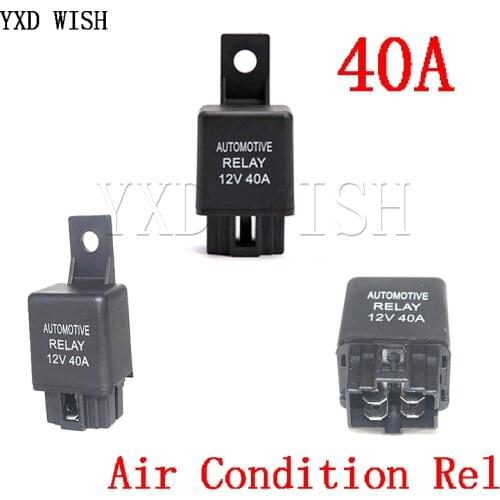 1pcs 12VDC 40A 4Pin Headlight Relay Air Conditioning Relay Plastic Back Car Relays DC 12 V 4Pin Normally Open