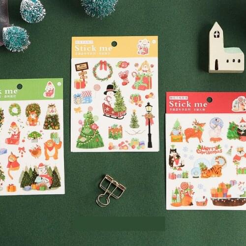 1pc Merry Christmas Decorative Stationery Stickers Scrapbooking DIY Diary Album Stick Label Stickers