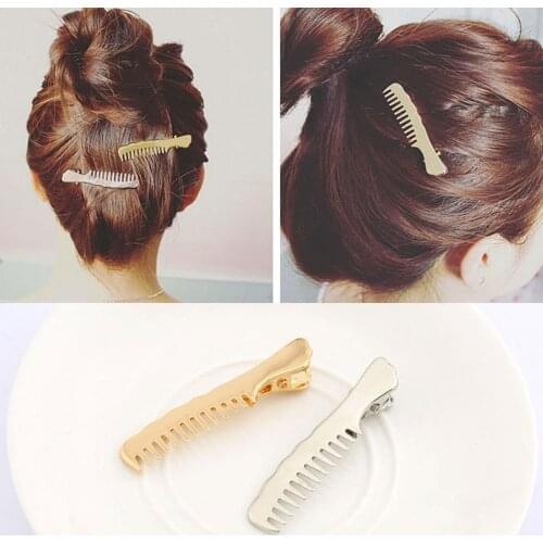 1PC slip comb hairpin Korean jewelry metal duckbill clip small clip hairpin hair clip hair accessories