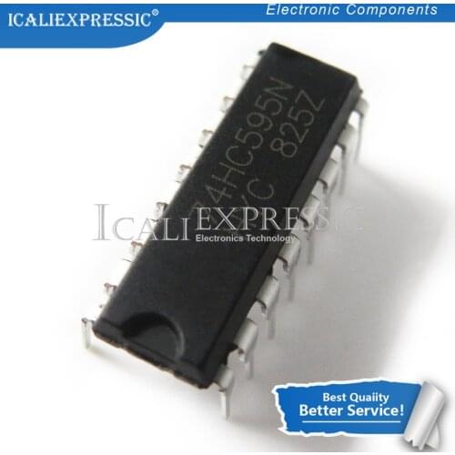 10PCS SN74HC595N SN74HC595 74HC595N 74HC595 DIP-16 new original In Stock