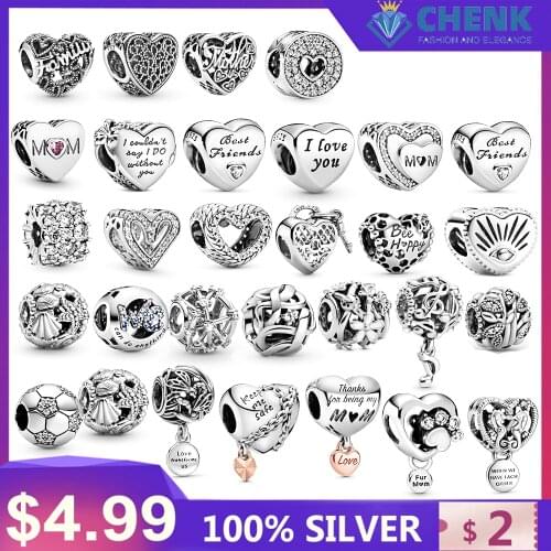 100% 925 Sterling Silver Charm bracelet making diy stone for momen Chinese Factory Original Wholesale Charms for Jewelry Making