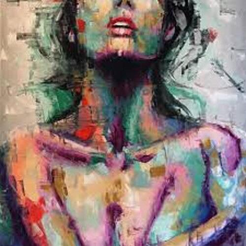 100%Handmade Oil Painting Fine Large Portrait Of Carnival Performers Portrait Oil Painting Gay man Interest shipping free