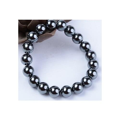 8mm iko adjusted Charm nature stone hematite Bracelet Healing Balance Prayer Reiki Chakra Buddha Yoga Bangles