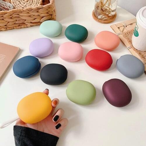 For Baseus W05 Earphone Case Fashion Solid Color Matte Earphones Cover For Baseus W05 Hard PC Headset Shell with Anti-lost Hook