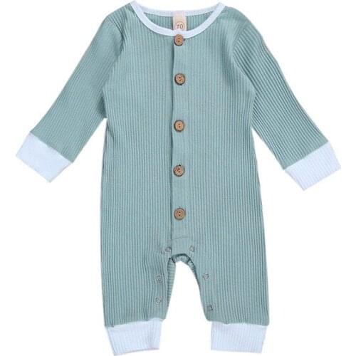 0-24M Newborn Kid Baby Boy Girl Clothes Casual Plain Long Sleeve Romper Cute Sweet Jumpsuit Lovely New born Clothing Outfit