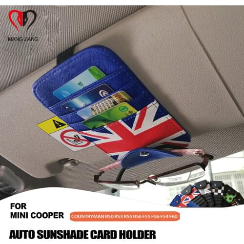 Universal Car Bank Cards Business Card Case for Mini Cooper F55 F56 F60 R55 R56 R60 R61 Countryman Clubman Paceman Union Jack