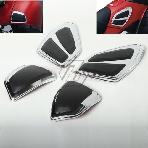 Chrome motorcycle fuel tank cover + pommel horse bag trim case for HONDA Goldwing GL1800 F6B 2012-2017