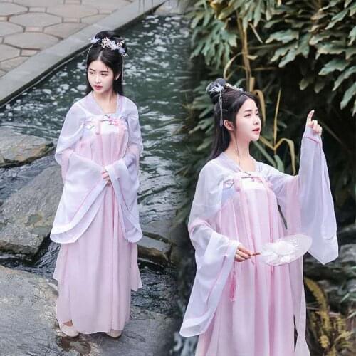 Chinese Hanfu Woman Elegant Oriental Fairy Kimono Dress Chinese Folk Dance Photography Party Wear Top Skirt Women Set