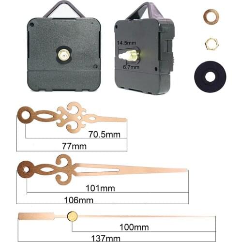 DIY Quartz Watch Repair Movement Metal Clock Mechanism Parts Golden color Wall Clocks Replacement Movement Newest with box