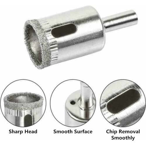 10pcs Diamond Core Hole Saw Drill Bit Set 8-50mm Diamond Tools Hole Opener Tools For Tiles Glass Marble Ceramic Electric Tools