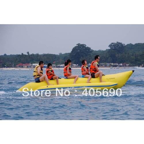 Single tube inflatable banana boat