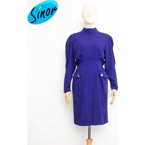 New autumn and winter OL temperament dress womens collar bag hip skirt independent station wish hot 8017 office banquet