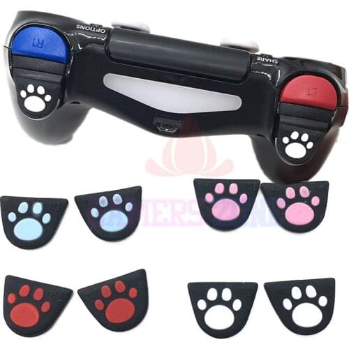 Cat Paw Silicon Trigger Buttons Sticker for PS4 Controller L2 R2 Button Cover