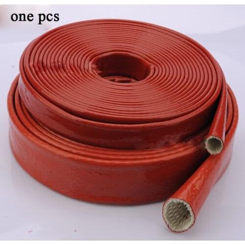 1M silicone fiberglass sleeve heat-resistant protection sleeve insulation sleeve asbestos sleeve protection hose id4-25mm