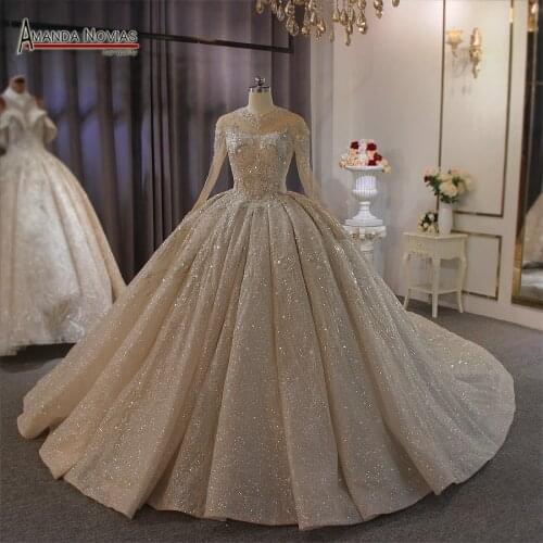Long sleeves wedding dress custom order size accept changes bridal dress