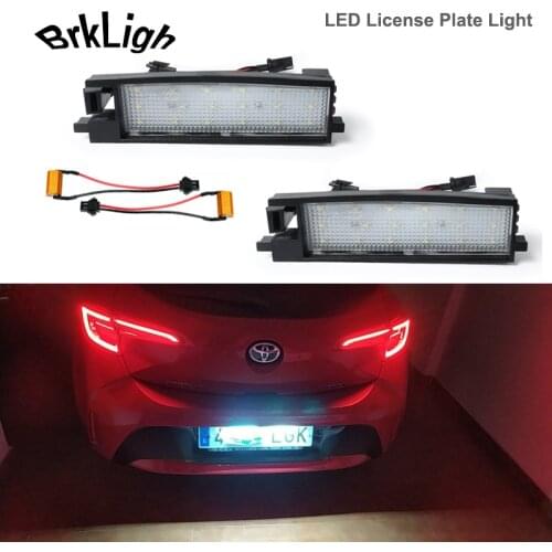 2Pcs No Error LED License Plate Lights Number Lamps Auto Parts For Toyota Camry Solara Rav4 XA40 Auris Aygo Avalon Corolla Yaris