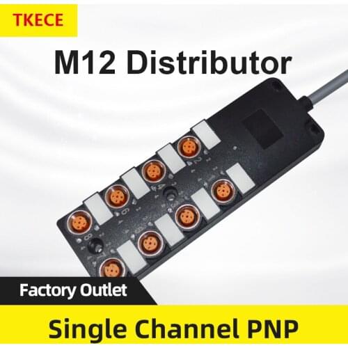 TKECE Leaded 8-bit M12 sensor splitter junction box central splitter splitter box PNP single channel