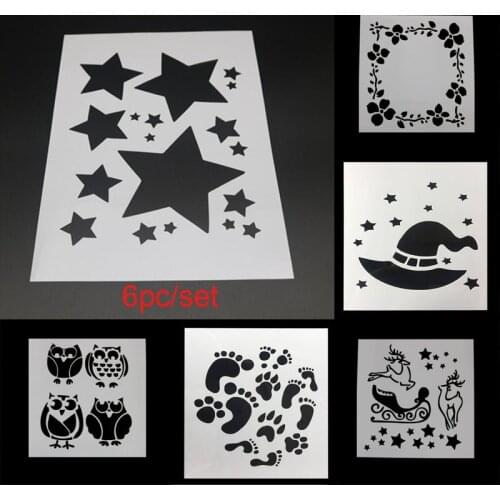 Star Stencil Layering Stencil Painting Accessories Templates Stencils For Diy Scrapbooking Plastic Reusable Template Schablone