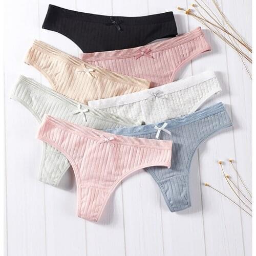 Underwear Women Panties Cotton Sexy Woman Thong Black WomenS Panties G-Strings Thongs Sexy Lingerie Bikini