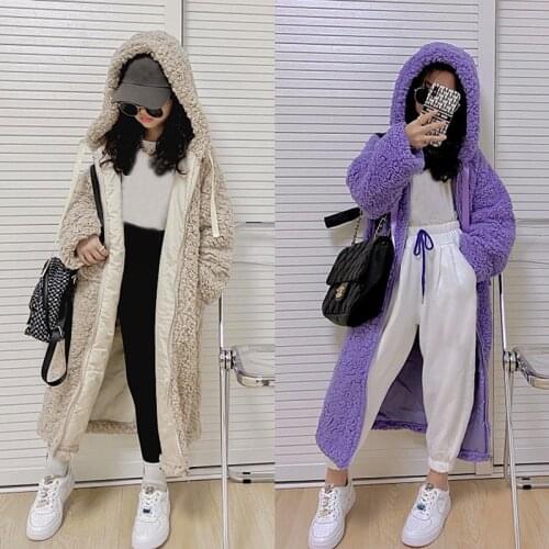 Teen Girls Hooded 2021 Winter Long Style Coat Fashionable Fleece Thicken Children Jacket Kids Casual Warm Clothing, #9274