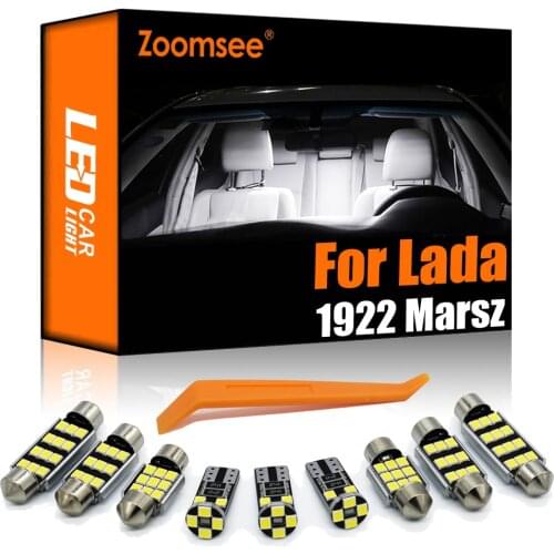 Zoomsee 8Pcs Interior LED For Lada 1922 Marsz 1995-2013 Canbus Vehicle Bulb Indoor Dome Map Reading Trunk Light Auto Lamp Kit