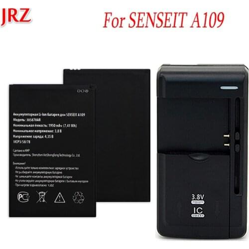 1LOT=2PCS 1950mAh 305878AR Battery for SENSEIT A109 Accumulator High Quality+1PC Universal Charger