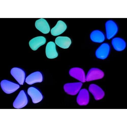 10PCS Artificial Pebbles Stones Glow In The Dark Luminous Cobblestones Garden Fish Tank Aquarium Decoration Home Ornament Supply