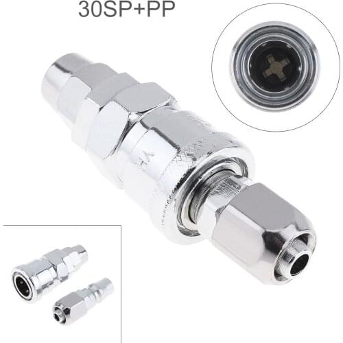 2pcs/set TL-S12 30SP+PP Pneumatic Fitting Quick High Pressure Connector with Dual Interface Telescopic Buckle for Air Compressor