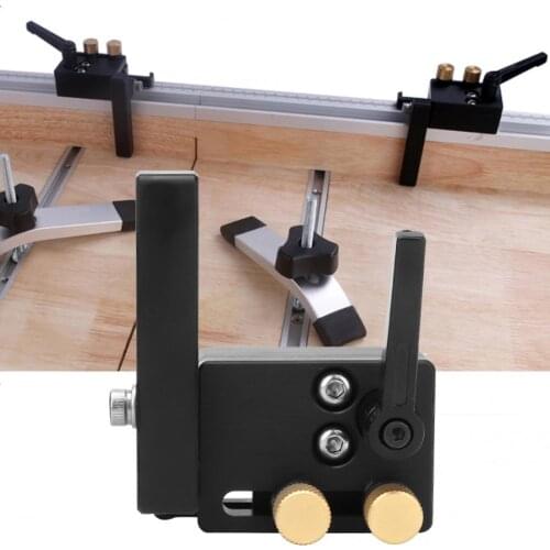 2Pcs Left Right Miter Track Stop Woodworking Positioning Chute Limiter Slot Track Stopper For T-Slot T-Track Location Fixation