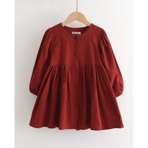 2021 Autumn Cute Summer Dress Girl Clothing Long Sleeve Prom Dress Children Clothes Girl Floral Dress For Girls For 3-8 Age