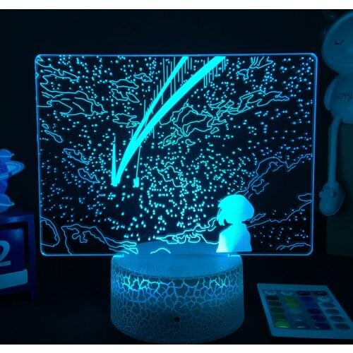 3D Anime Lamp Your Name Figure for Childrens Room Decor Night Light Kids Bithday Gift Your Name Manga Led Light Bedroom