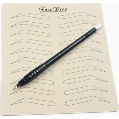 5sets microblading tool 3d eyebrow kit 18U microblading disposable tool and Eyebrow Inkless practice skin For Permanent Makeup