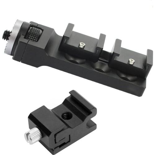 Aluminum Mount Extender Straight Extension Arm Accessories with Hot Shoe Mount Adapter for DJI OSMO/OSMO+ Plus Pro Camera Gimbal