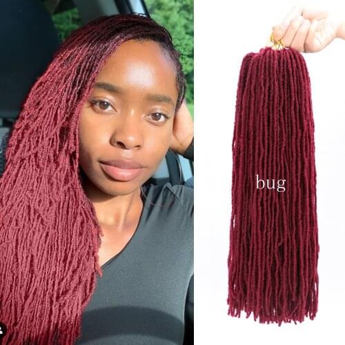 18 inch Sister Locks Hair Afro Synthetic Crochet Braiding Hair Extensions For Black Women Blonde Brown