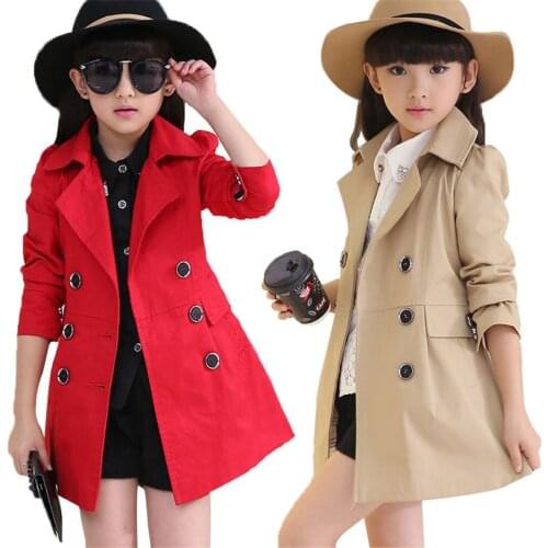 Children Baby Girls Jackets 2020 Autumn Spring Outwear For Girls Trench Coat Kids Outerwear For 4-14Yrs Girls Windbreaker Coats