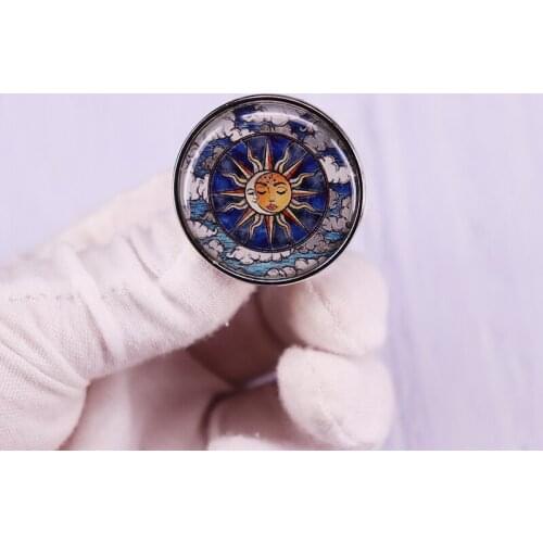 Sun and Moon design Pin