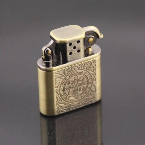 Boutique Constantine Pattern Bronze High-end Boutique Kerosene Lighter Smoking Accessories Retro Gift for Men Gadgets for Men