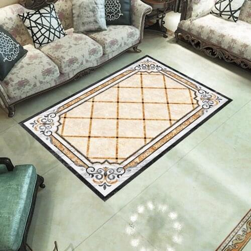 Emulation ceramic tile floor bedroom living room background environmental protection self adhesive waterproof PVC wall sticker