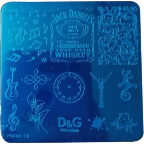Helen 14/ helen18Square Nail Templates Plate Stamping musical note Image Plate Stencil Nails Tool