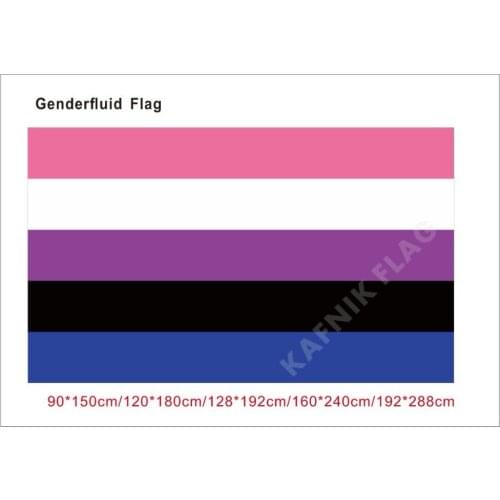 KAFNIK,90*150cm/128*192cm/192*288cm (2*3ft/3*5ft)genderfluid flag for Event/party/home Decorative Flags