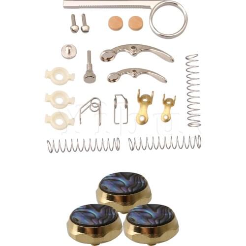 Yibuy Trumpet Piston Valve Repair Kit Spring Cork Pad Trumpet Finger Buttons