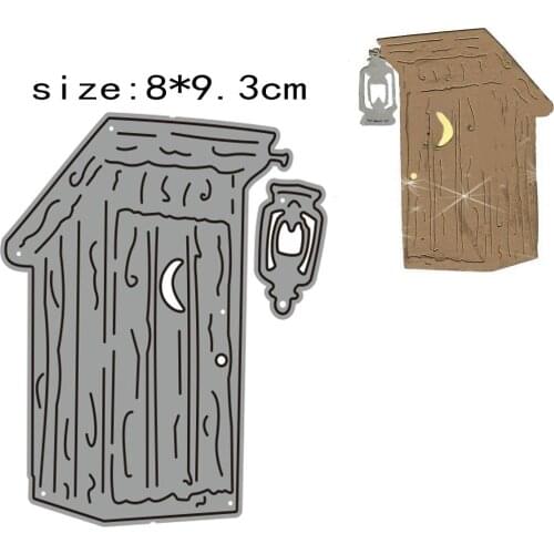 Lonely wooden house at night Metal Cutting Dies for DIY Scrapbooking Photo Album Decorative Embossing Paper Cards Cutting Molds