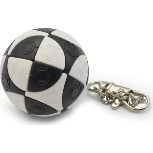 Mini Black White Football Magic Cube Fantastic Keychain Anti Anxiety Cube Speed Cube Puzzle Cube Stress Reliever Toys for Adults