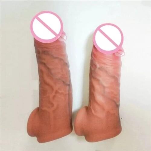 New Silicone Penis Extender Reusable Condoms Big Penis Sleeve Dick Cover Dildo Enlargement Male Cock Ring Adult Sex Toys For Men