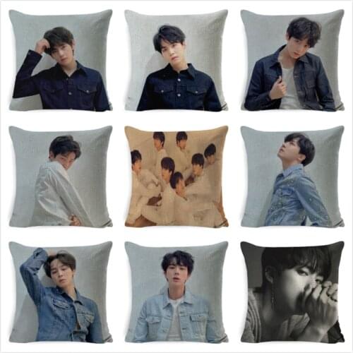 Newest Kpop Pillow Case Cushion Cover Sofa Bedding Love Yourself K-pop Home Decor Bangtan Boys Plush Toy For Children Pillowcase