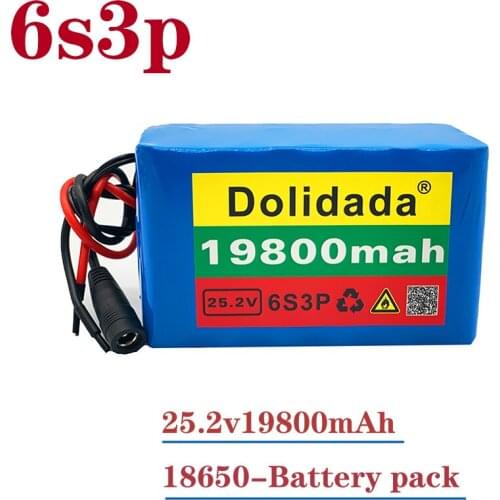 2021 new 6s3p 24 V 18650 Li ion battery 25.2 V 19800 MAH E-bike, moped / electric / Li ion battery pack
