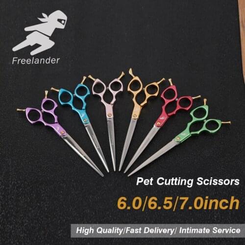 "6.0 6.5 7.0inch Grooming Scissors Hairdressing Scissors Flat Shear Barber Special Aviation Aluminum Stainless Steel Type Teeth"