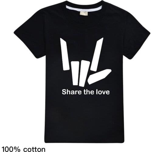 2-13Y Fashion Tees 3D print share the love t-shirts Pants 2pcs Set Sportsuit Gestures symbol Boys Clothing Toddler Girl Outfits