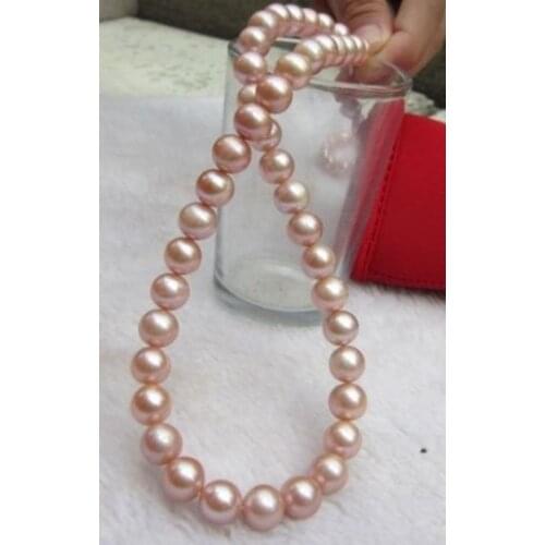 34 "10-11mm akoya white round freshwater cultured pearl necklace AAA